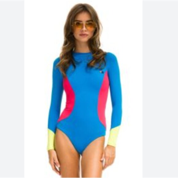 Aviator nation color block surf suit - Picture 1 of 3